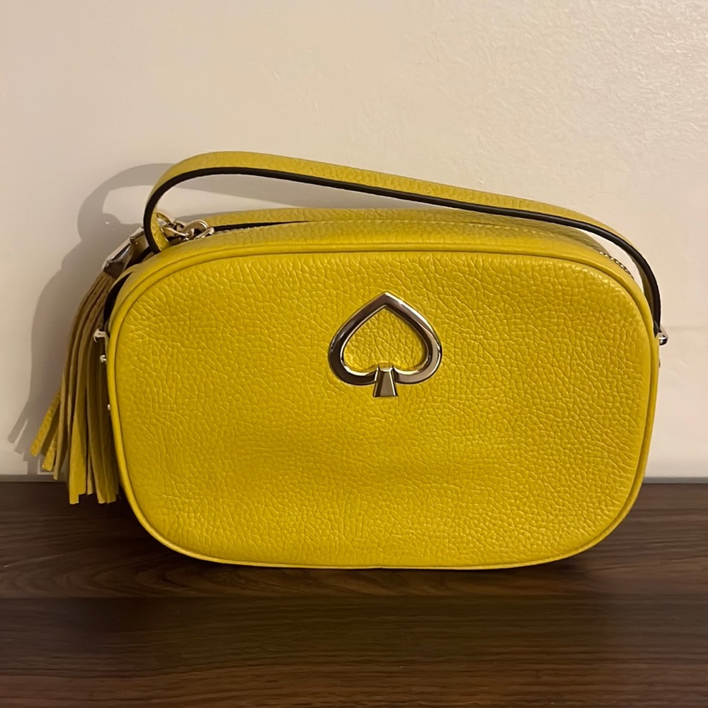 kate spade Yellow Crossbody Camera Bag with Tassel
